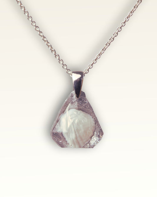 Silver Pirave Diamond Reversed - White Shell